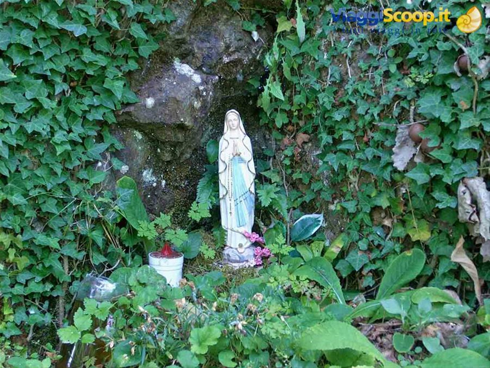 Un luogo di preghiera nel bosco, dedicato alla Madonna