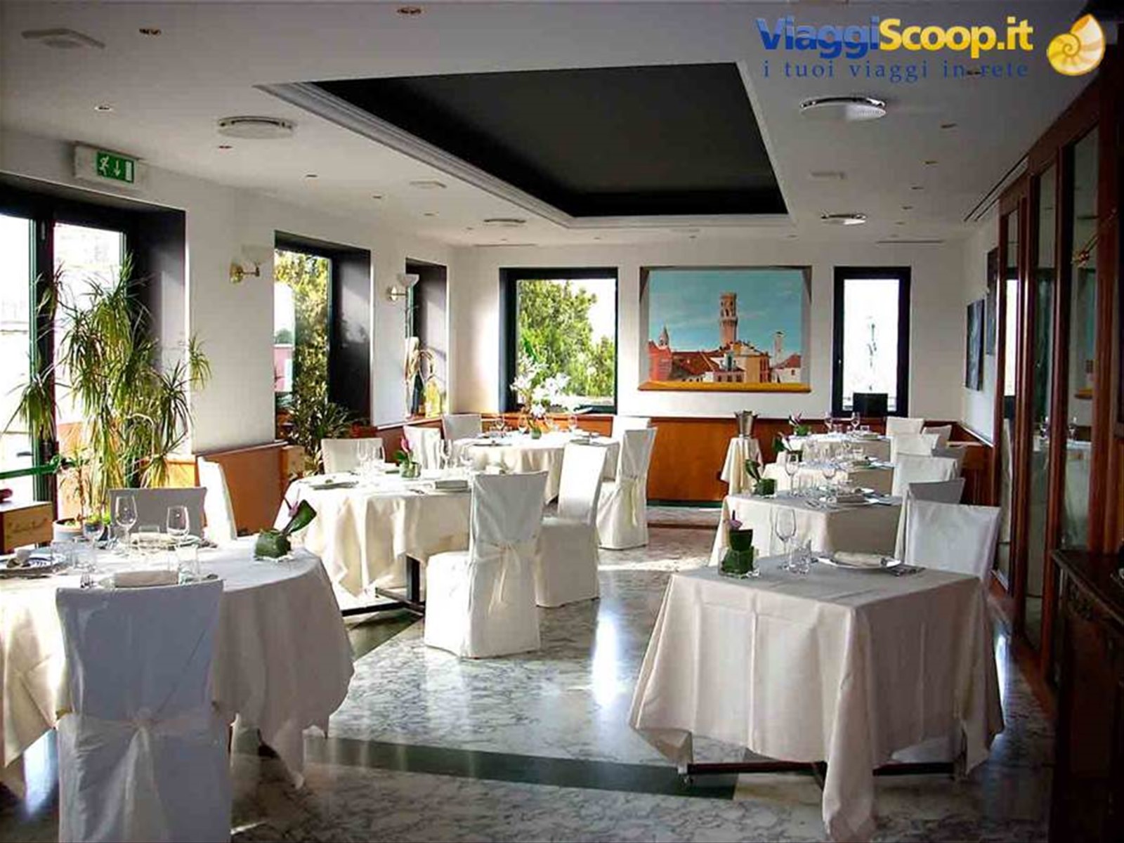 Nelle sale del Ristorante dell'Hotel Cinzia