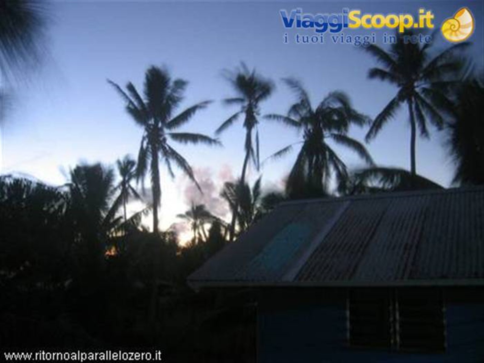 Tramonto su Rarotonga