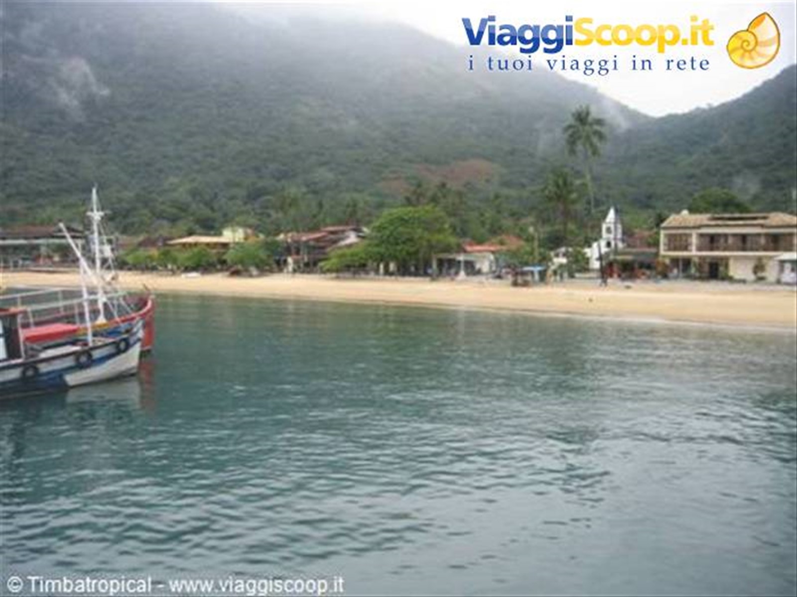 La spiaggia di arrivo di Ilha Grande (Villa Abrao)