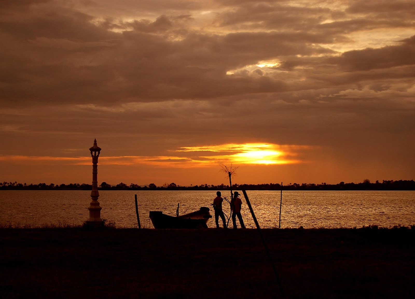 Tramonto in Cambogia